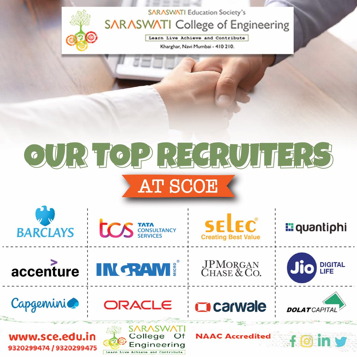 SCOE_Kharghar's tweet photo. Our students are now working with top institutions worldwide and this is possible due to the dedication and hard work of our students and faculty. Let's work together to build your future!
#Join_SCOE 📚
#BeEngineer🎓
#scoekharghar #recruiters #placements #gotjob https://t.co/CdQseoiol4