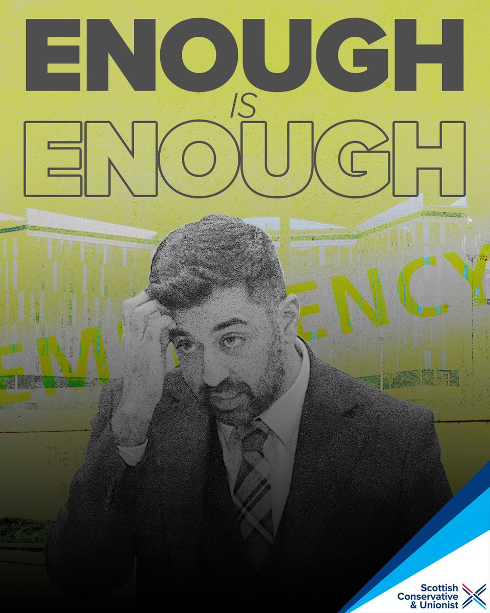 ScotTories's tweet image. Sacking Humza Yousaf won’t solve things over night, but it's clear that he’s part of the problem.

Enough is enough. Nicola Sturgeon cannot stand by and watch our NHS fall apart. She needs to sack Humza Yousaf now - to save our NHS.

#sackhumza

scottishdailyexpress.co.uk/news/politics/…