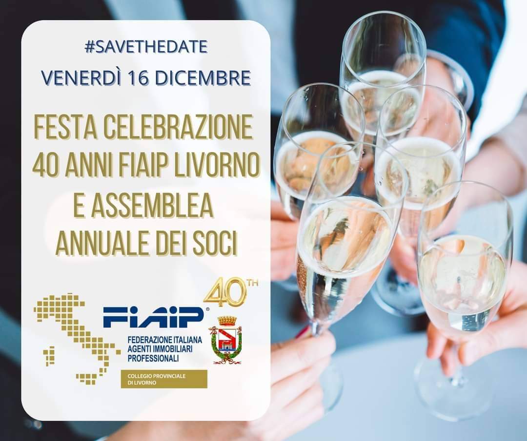 Fiaip's tweet photo. #savethedate 📅 Venerdì 16 dicembre nella location della Fortezza Vecchia a Livorno, simbolo della città, si terranno le celebrazioni per i 40 anni del collegio FIAIP Livorno. 🎂🥂
VI ASPETTIAMO NUMEROSI E ORGOGLIOSI DI #ESSEREFIAIP https://t.co/p5Bd1ilapS