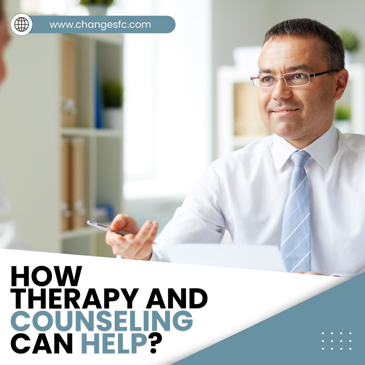 CSATinChicago's tweet image. Therapy can be an effective treatment for a host of mental and emotional problems. Simply talking about your thoughts and feelings with a supportive person can often make you feel better. 
----
🌐 changesfc.com
.
#changesfc #searchingforchange