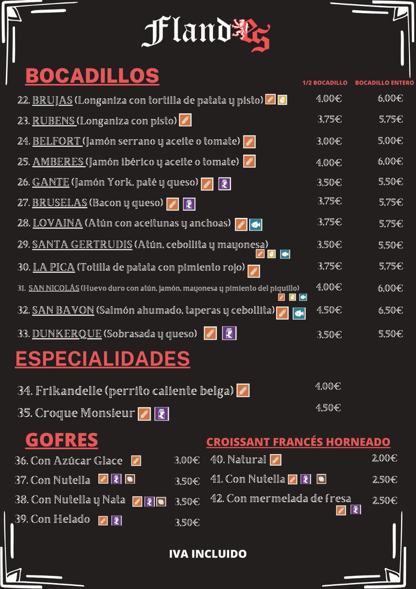 bistroflandes's tweet photo. 💥
Ya tenemos nuestra nueva carta, llena de novedades con productos genuinos #Belgas 🇧🇪, como #frikandelle #crokemonsieur #gofres #croissants #cervezasbelgas y bocadillos especiales.
¡Os esperamos❗
#bistroflandes #flandes #belga #perritocaliente
#delicious #winebar #gourmet https://t.co/Jr0Tw2X4DH