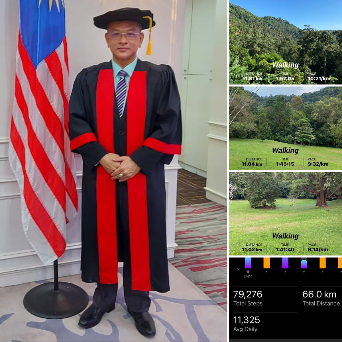 MejChang's tweet photo. Done a total of 79,276 steps (66 KM) for the week ✅
When you have a goal you have to do the work. No excuses!
#LovePenang #Penang2030 #LogM #LogMJLC #PakarLogistik #Logistician #WomenLogisticians #CKL #MejChang #ProfChang #曾家麟 #曾家麟物流師 #Maritime #Logistics #SupplyChain https://t.co/FADtckDmQK