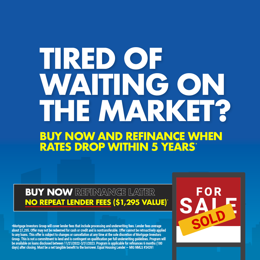 Stop the wait! Buy your dream home now and refinance later when rates drop!! Contact me today to learn more.