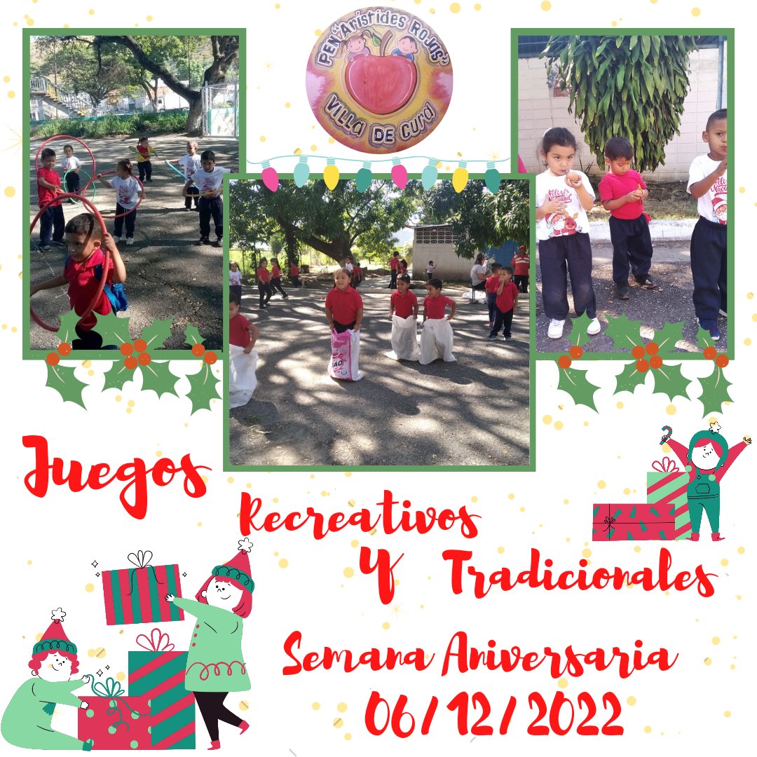 pen_aristides's tweet photo. #07DeDiciembre El @pen_aristides en el marco de su semana aniversaria, el día de ayer #06deDic los niños y niñas disfrutaron de diferentes juegos recreativos y tradicionales, pasando un día agradable. 
#ZamoraEsZamora
#AraguaEsEducación
@leoalvacabrera 
@_LaAvanzadora
@joanca30 https://t.co/nCoEOUHqrH