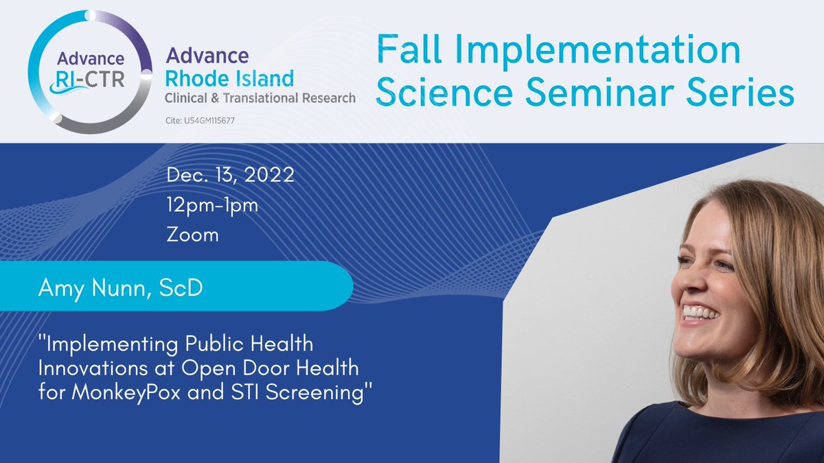 Advance_CTR's tweet photo. Curious about Open Door Health and how it can assist people in RI? Join Dr. Nunn’s talk on Dec. 13th about “Implementing Public Health Innovations at Open Door Health for MonkeyPox and STI Screening.”
➨  https://t.co/aQd6IztgUs

@rani_elwy  
@BrownPsychiatry
@OpenDoorHealth_ https://t.co/FfkIGeDT6S