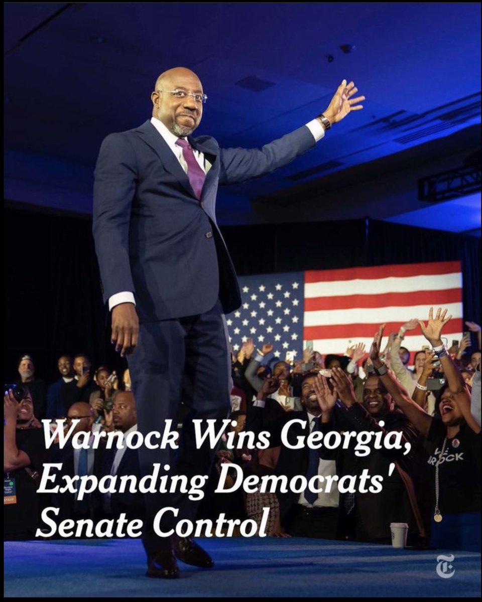drgmstewart's tweet photo. Congratulations Rev. Dr. Senator @ReverendWarnock! @nytimesworld #WarnockWins https://t.co/WQDV0qFS7R
