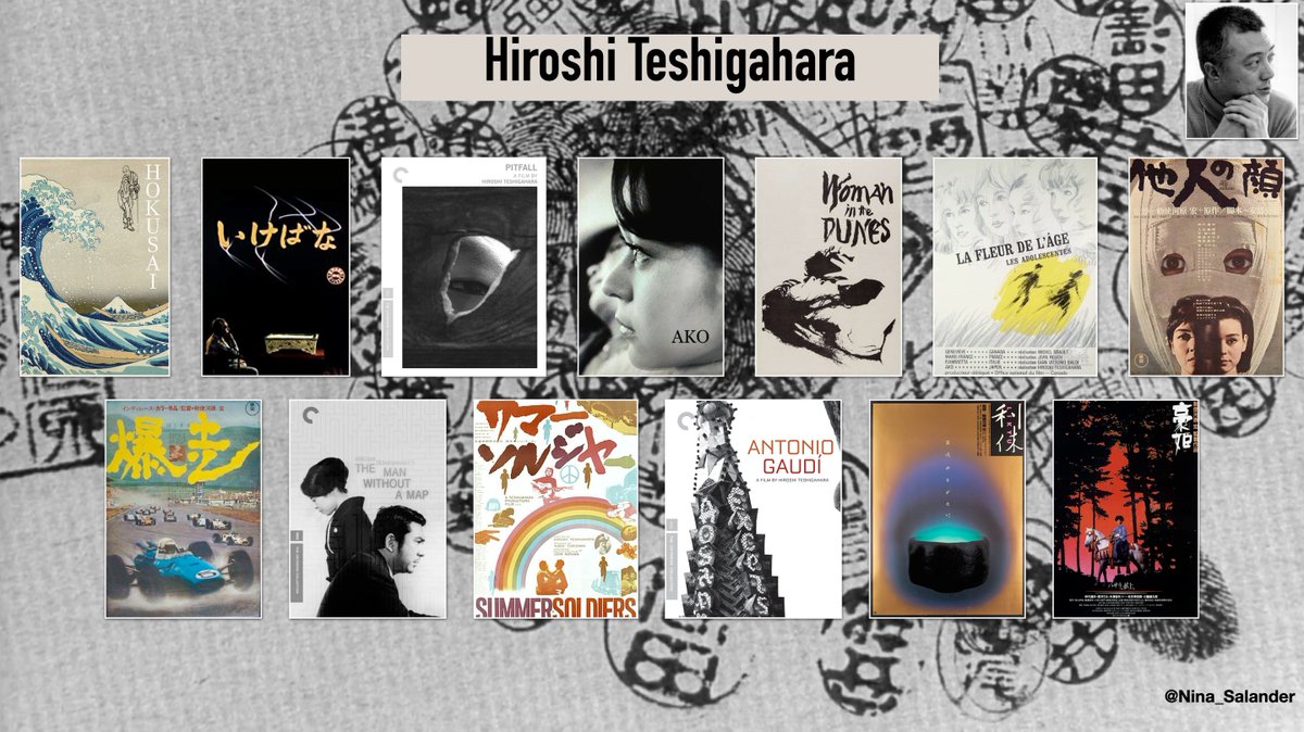 Nina_Salander's tweet photo. Hiroshi Teshigahara filmography through time
#JapaneseCinema #JapaneseNewWave #Arthouse #WomanInTheDunes #TheFaceOfAnother #Pitfall https://t.co/inVy9rQ06j