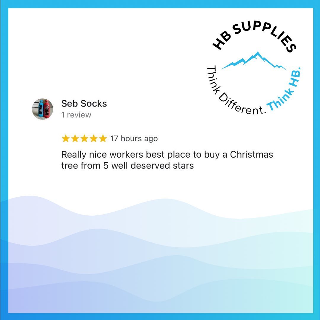 HandBspecialist's tweet photo. 🌟🌟🌟🌟🌟 thank you for the fab review! 🎄 Don’t forget we are open 7-7 all week and 8-5 on Saturday if you’re still after a beautiful real Christmas tree 🎄 #5starreview https://t.co/bPht2w4rkO