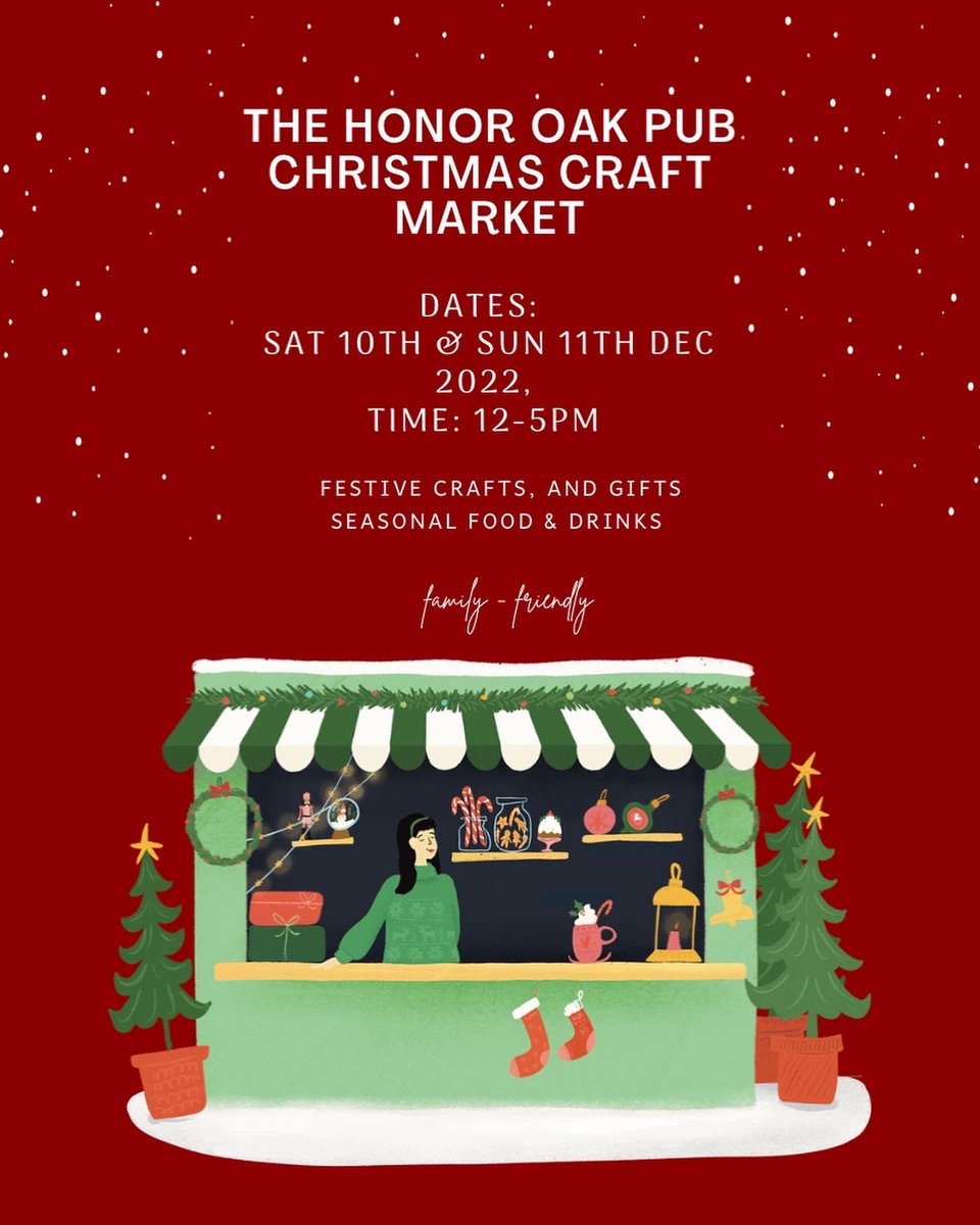 This weekend in #HonorOak <a href="/TheHonorOak_Pub/">The Honor Oak</a> will be a lush selection of wonderful things from local makers and artists.  Please come down and have a peruse, we'll be in the garden and will need help to stay warm!
