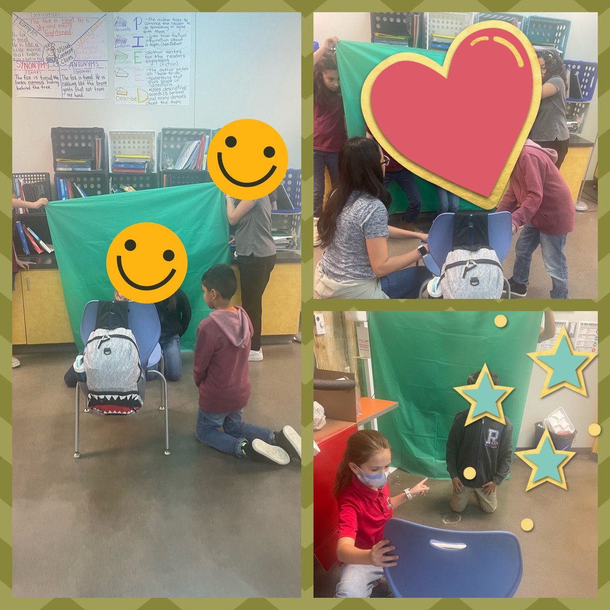 Practicing our green screening skills in preparation for the <a href="/ReyesElementary/">Congressman Silvestre & Carolina Reyes Elementary</a> Film Festival.