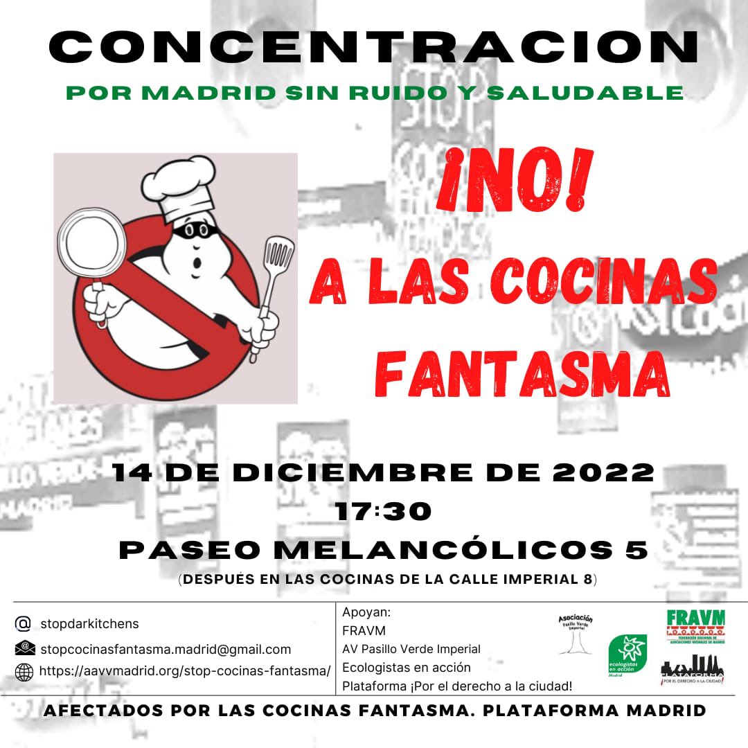 Afectados por cocinas fantasma. Plataforma Madrid tweet media