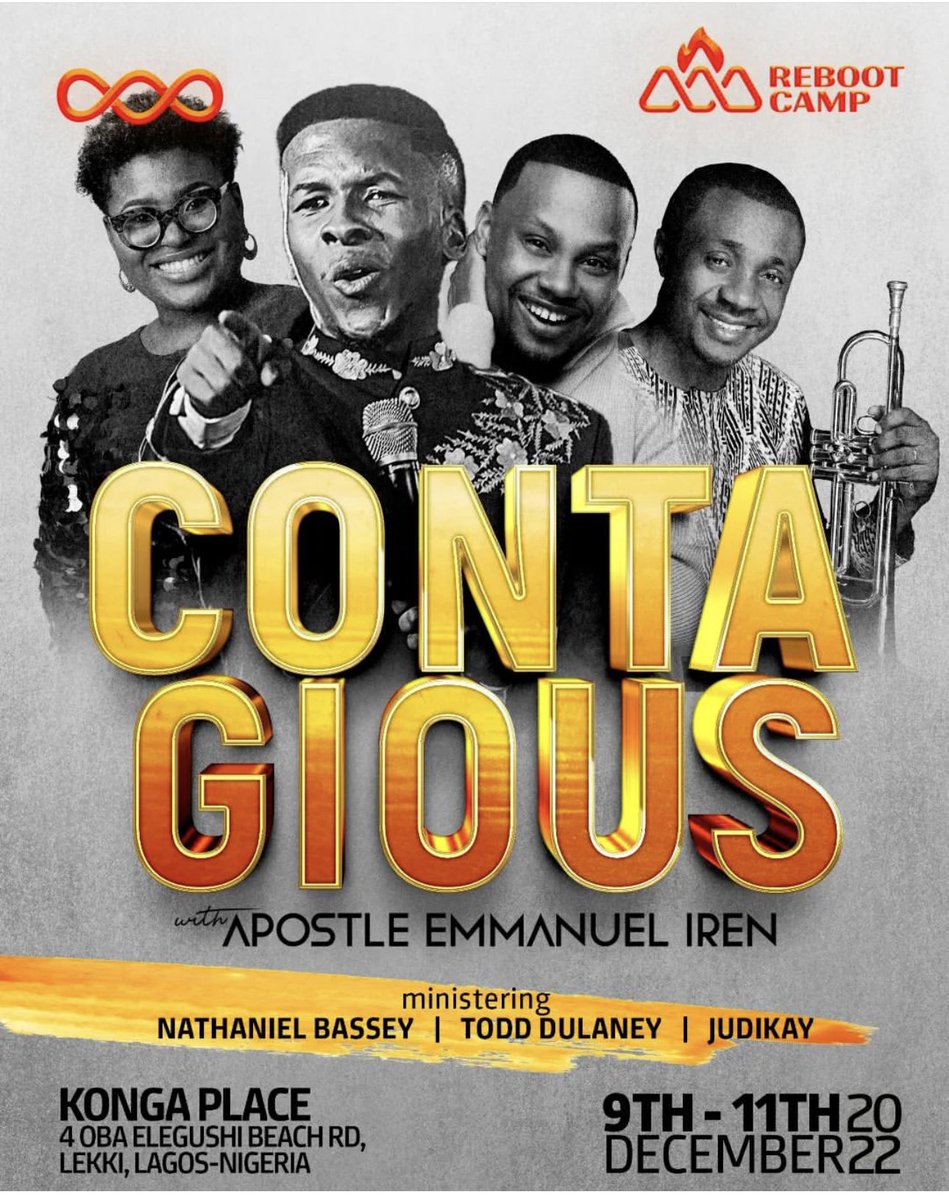 Reboot Camp is an annual camp meeting, prayer and Bible study retreat hosted by <a href="/cci__global/">Celebration Church International</a> 

This year, we’d be hosting 
Nathaniel Bassey
Todd Dulaney
And Judi Kay

Date: Dec 9-11th
Venue: Konga Place, Oba Elegushi road, Beside Nike Art Gallery, Lekki