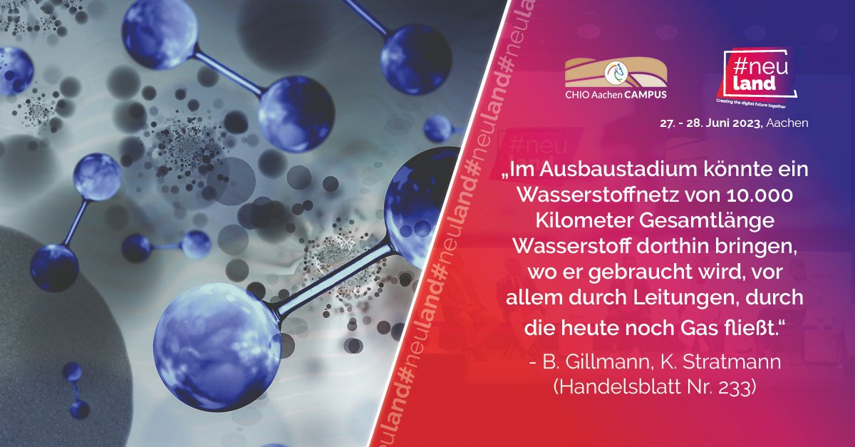 #neuland Zahl der Woche: 10.000
Der Großteil eines H2-Netzes für eine flächendeckende Wasserstoffwirtschaft in Deutschland ist laut #TransHyDE bereits heute vorhanden. Jetzt Tickets für #neuland2023 sichern: neuland.ticket.io/6velzaj9/?
