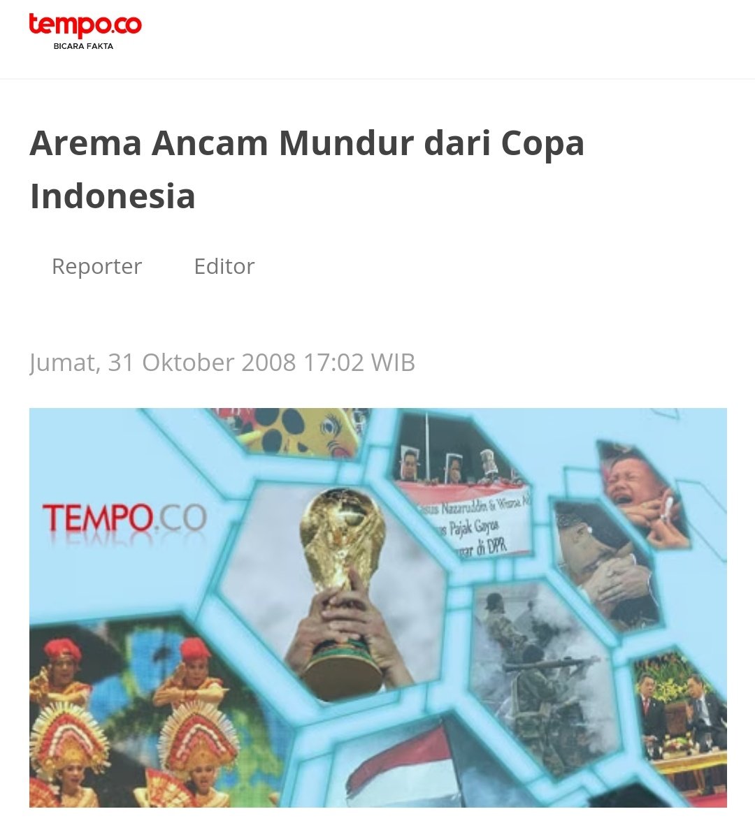 Dulu klub ini terdengar nyaring dan sering mengancam mundur dari Liga

Nyatanya, ratusan nyawa tidak sanggup mewujudnya hal itu 🙏

#KanjuruhanDisaster 
#UsutTuntasTragediKanjuruhan