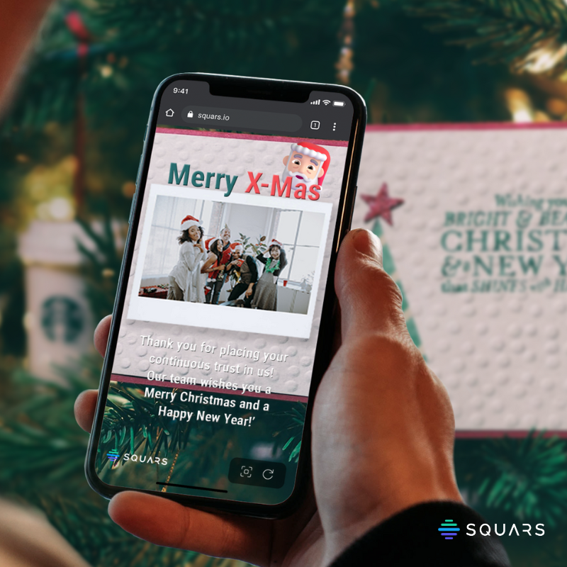SquarsXR's tweet photo. Create exciting #augmentedreality #Christmas cards with SQUARS, your all-in-one #WebAR creation platform.

Sign up for free (https://t.co/f8dUfaWB9q) and have a go at building your first #AR #greetingcards.

#xmas #mostwonderfultimeoftheyear #christmasgifts #christmas2022 https://t.co/uER5BuNCvi