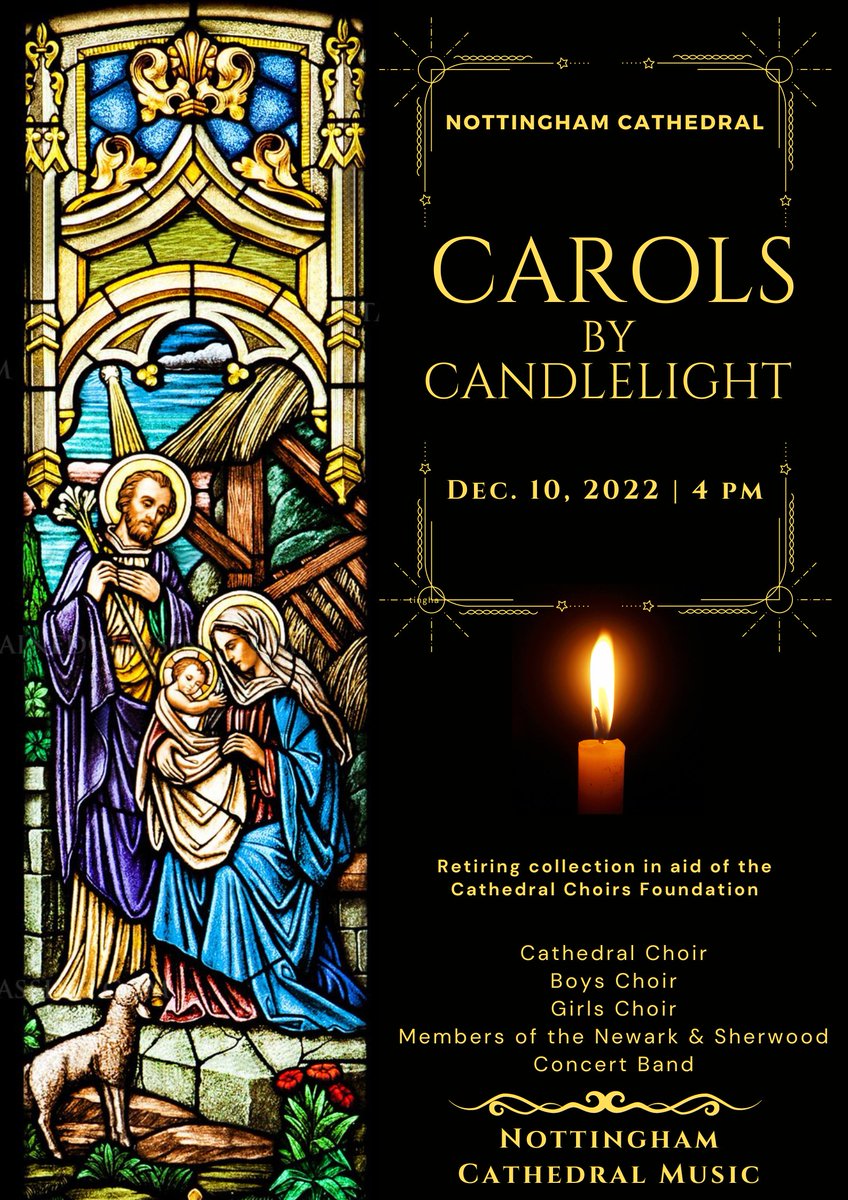 2/2 
Disclaimer: Nottingham Cathedral Music cannot be held responsible for any negatvie emotions that might expericed after watching football... 
We can however guarentee a wonderful experience and 'good vibes' at Carols by Candlelight!
Please share widely and bring your friends!