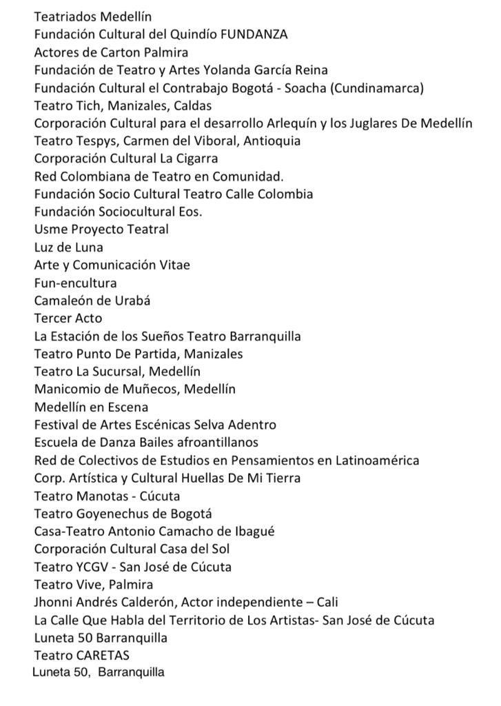 TeatroPopularM's tweet photo. COMUNICADO AL MEDIO DE COMUNICACIÓN LA SILLA VACÍA. DEL TEATRO Y LAS ARTES ESCÉNICAS DE COLOMBIA.

@lasillavacia @MariaJoseRestr @petrogustavo https://t.co/qu2cnkHcF2