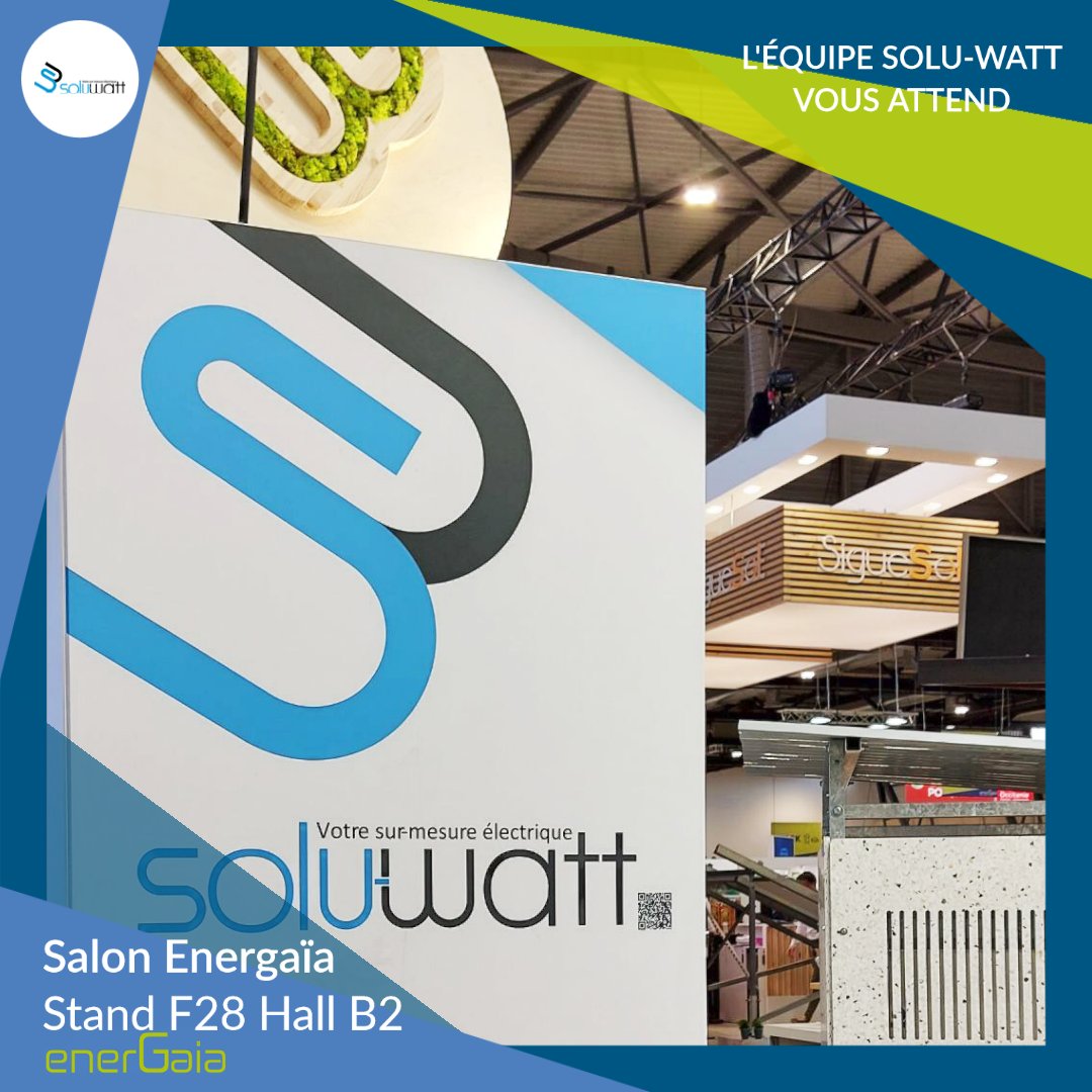 L'équipe #SoluWatt vous attend sur son stand #Energaïa.
L'occasion pour vous de découvrir nos nouvelles solutions #photovoltaïques et d'échanger avec nos techniciens.
Rendez-vous stand F28 hall B2 du parc des expositions de #Montpellier.