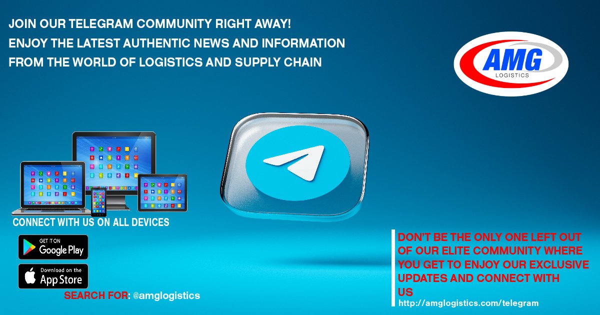 Logistics_AMG's tweet photo. Join our Telegram community
https://t.co/7LWaw5qAdA
#amglogistics #telegram #logistics #supplychain #import #export https://t.co/DXlBBeg4nM