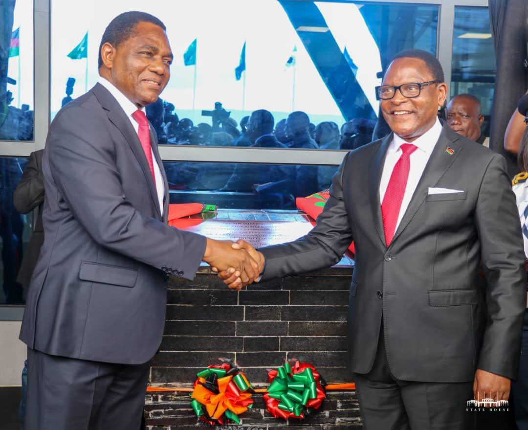The Mchinji-Mwami One-Stop Border Post commissioned today will boost efficiency in doing business, enhance community cohesion &amp; increase trade turnover between #Malawi &amp; #Zambia. My brother <a href="/HHichilema/">Hakainde Hichilema</a> and I witnessed the opening of this key trade facility.
