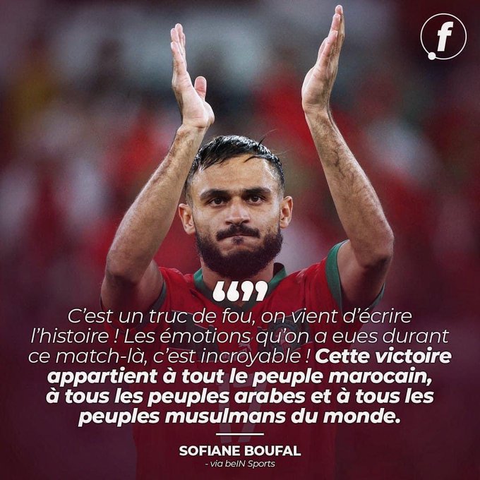KarerwaNdenzako's tweet photo. C'est vraiment un truc de fou car beaucoup sont les pauvres peuples d'Afrique qui croyaient et qui continuent de croire que la victoire du #Maroc et #SofianBoufal est aussi une victoire pour l'Afrique! https://t.co/mN12sLiTE5