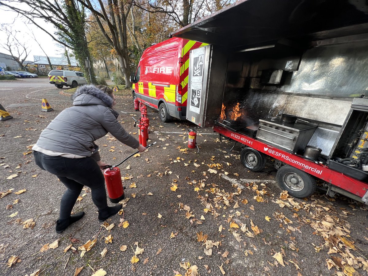 FireTrainingRaj's tweet photo. Today staff from the local authority Highways department attended our Fire Warden training at their site. Following the theory &amp; home safety elements, delegates braved the chilly air temperature in pleasant sunlight! #FireWarden #Ringmer #ESCC #Highways ⁦@regmyappliance⁩ https://t.co/Y8fqhphh59