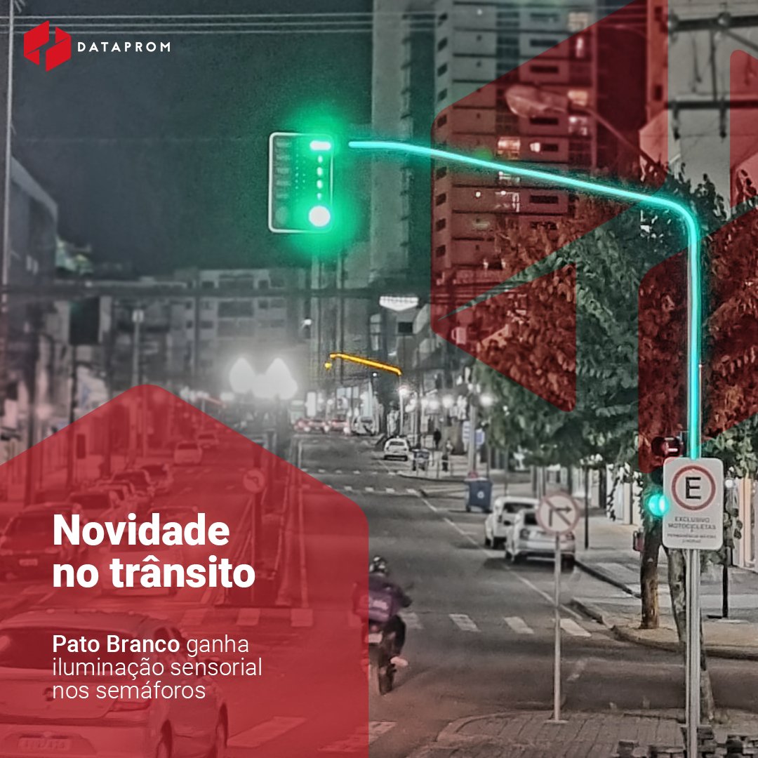 DatapromBR's tweet photo. Pato Branco inovou, e recebeu uma iluminação nos semáforos que traz mais segurança a motoristas e pedestres no trânsito. 

O novo sistema amplia em até 300 metros o alcance da visão em relação ao estágio semafórico. 

Leia mais: https://t.co/XFhQahcAqh

#trânsitoseguro #dataprom https://t.co/UdlMA2mXcL