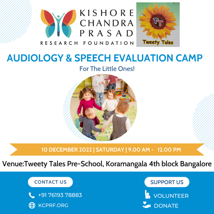 kcprfoundation's tweet photo. KCPRF in collaboration with @AadhyaHC , @BHNS_blr , @_bsbi_ , @beirc_ , and @blrhii is organizing a free Audiology & Speech Evaluation Camp for the little ones at Twenty Tales Pre-School.
For donations click on https://t.co/M5x58UjreF
#kCPRF #freehealthcamp #healthcamp https://t.co/MfLThhFx8R