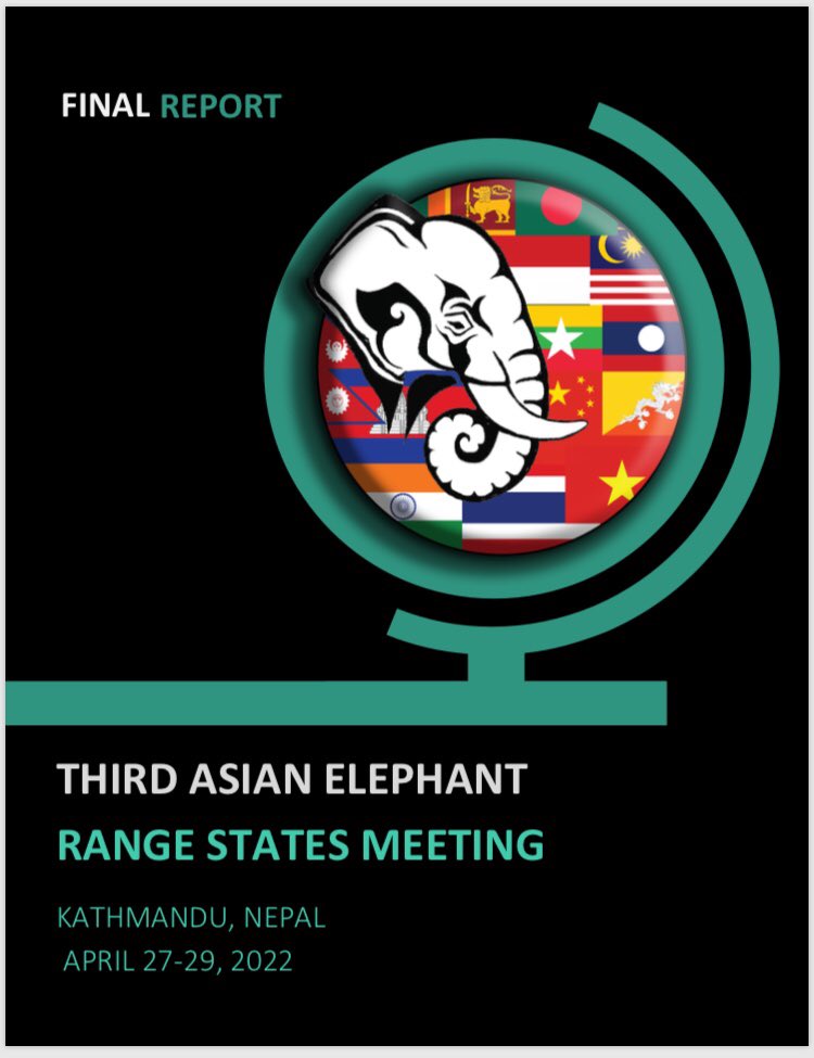 IUCN_AsESG's tweet photo. In April we facilitated the 3rd Asian Elephant Range States Meeting hosted by the Government of #Nepal.

Read and download the full meeting report here: https://t.co/IlCy5vNRBW

#AsianElephants #AsianElephantConservation #AsianElephantRangeStates #KathmanduDeclaration #AsERSM2022 https://t.co/ruxYsCWYoG