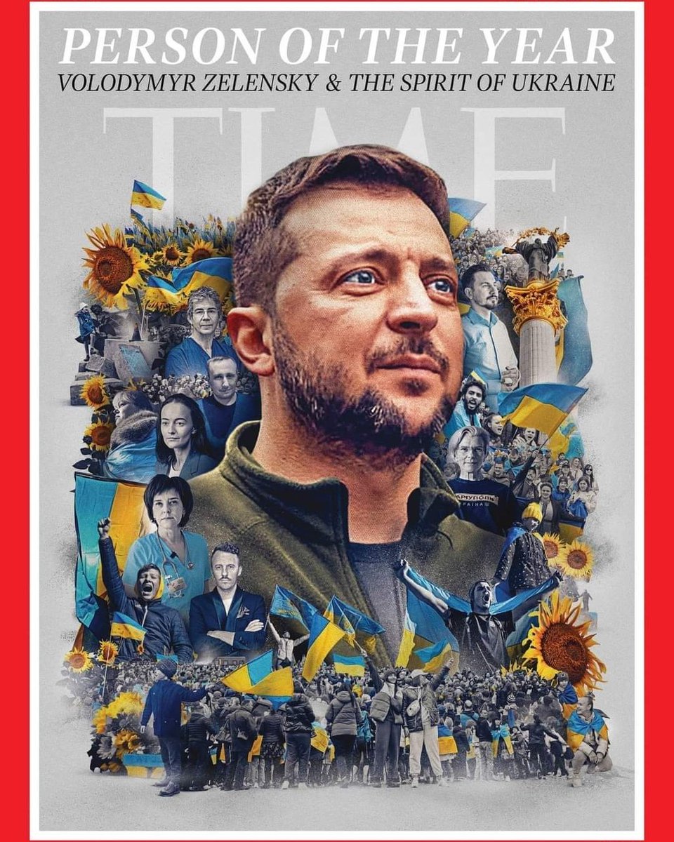 ARSNewsTweets's tweet photo. CLOSER LOOK: President Volodymyr Zelenskyy and "the spirit of Ukraine" has been named Time magazine's 2022 Person of the Year.

IMAGE: TIME https://t.co/0pqoaxJkZl