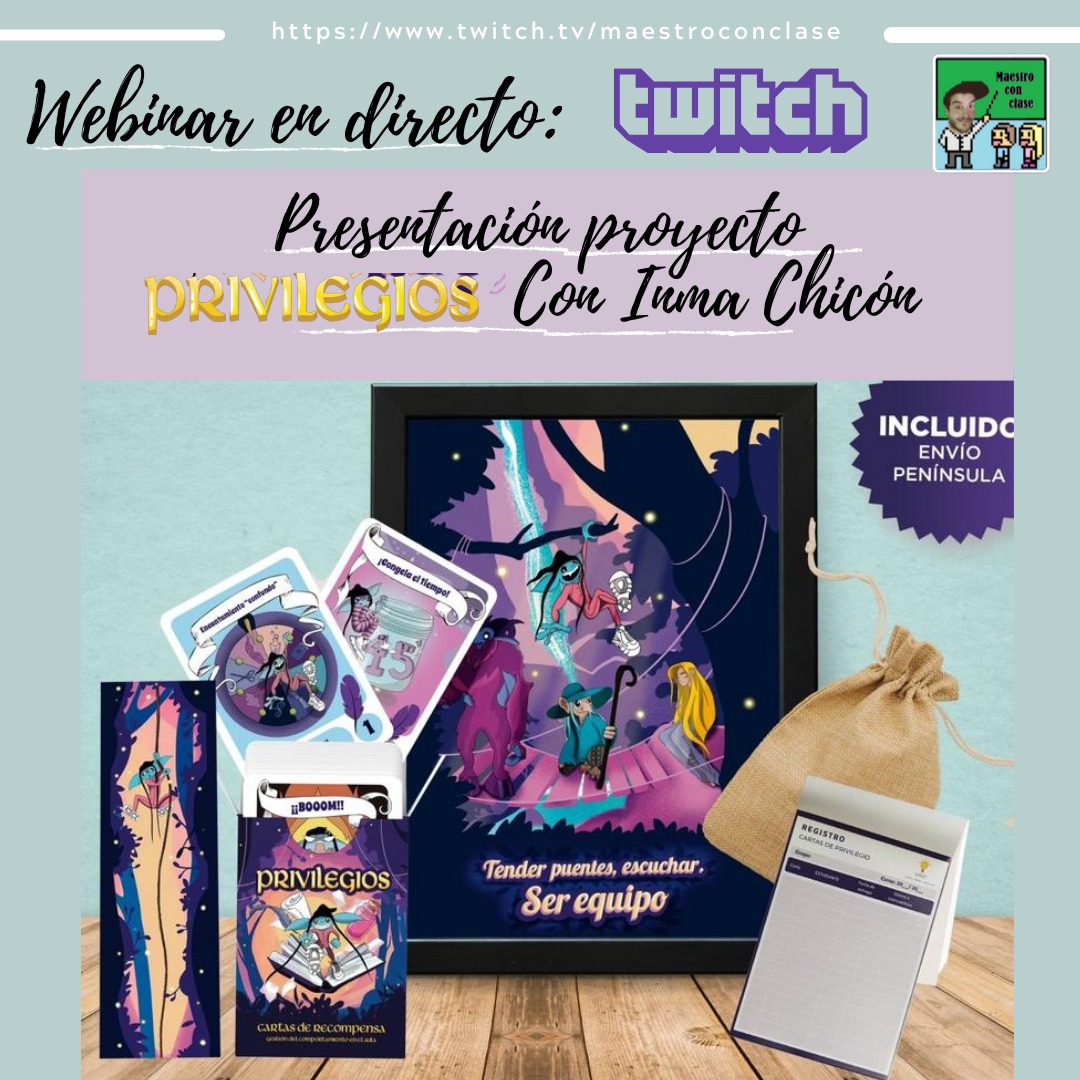 Tenemos directo para mañana!! <a href="/inma_chicon/">Inma TíchEd</a> nos presentará un proyectazo que está a punto de sacar a la luz. ¿¿Cuando ?? Mañana a la 20:00 en mi canal de twitch m.twitch.tv/maestroconclas…