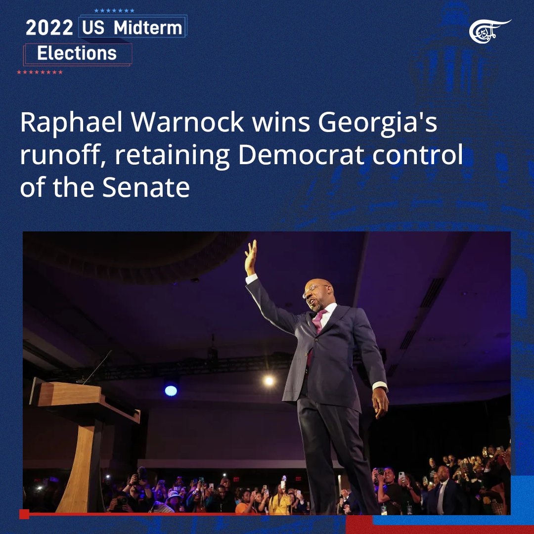 With #Warnock's victory, #Democrats will have a 51-49 Senate majority, up from 50-50 after John Fetterman's victory in #Pennsylvania.

#USMidterms 
#GeorgiaRunoff