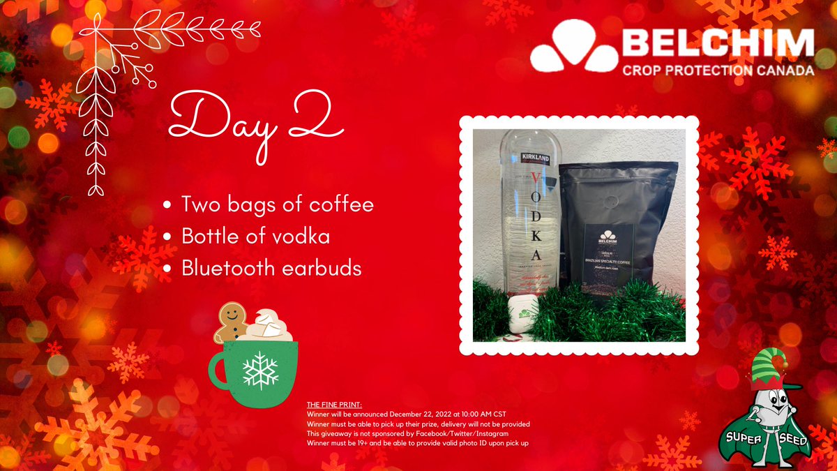 Thanks to Scott with Belchim, the lucky winner of today’s prize will be able to have a cup of cheer all day and all night long! 🍸☕️

All you need to do is RETWEET to enter!
*2022 Customers will receive 2 bonus entries*