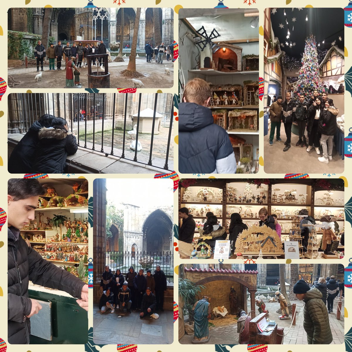 fepmontserratee's tweet photo. Avui els alumnes de #4t hem realitzat la nostra #SortidadeNadal! 🎅 Hem visitat el #pessebre de la #Catedral i les oques de #SantaEulàlia, després hem passejat per la Fira de #SantaLlúcia i finalment hem acabat el dia visitant la tenda nadalenca més gran del món! 🎄🎁 #SomFEP https://t.co/8Ap3RyfpDc