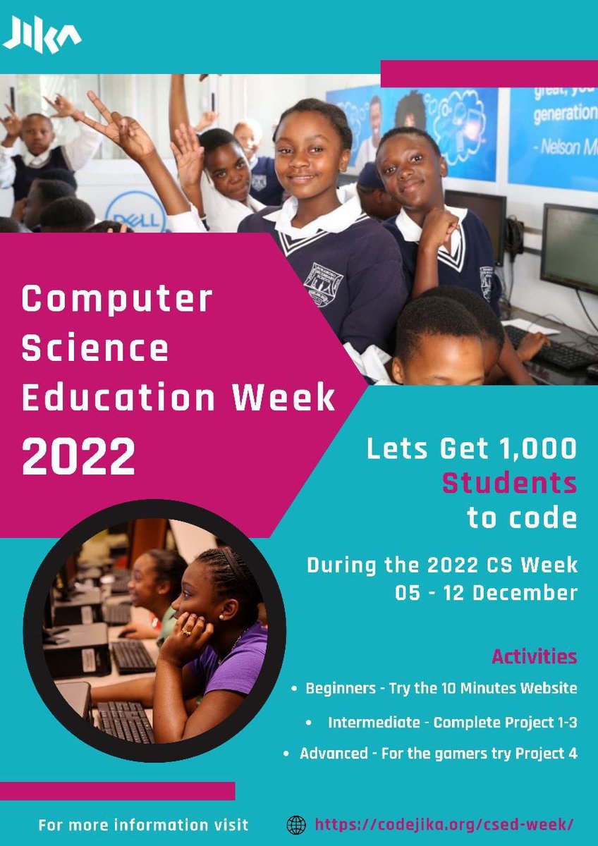 kidhuncho3's tweet photo. Computer Science Education Week is an annual call to action to inspire students to learn computer science,
For more information visit: https://t.co/CuRxM1fYCt
#csweek22 #hourofcode #codejika #computerscienceweek #codinginafrica
#tirriestuesday  
#Kamukunji 
#machakosuniversity https://t.co/CwapJiZohd