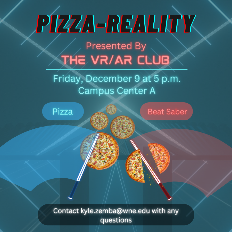 WNE_Involvement's tweet photo. Join the VR/AR Club for Pizza and Beat Saber! https://t.co/f4nbWMfcnp
