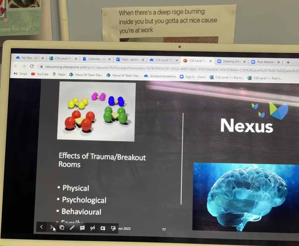 FallsResidents's tweet photo. Yesterday, a number of volunteers and mentors took part in the Level 1 CSE Training facilitated by Nexus NI

A really informative session providing tools to help identify signs of child sexual exploitation
#endcse @ExecOfficeNI @USDT2 @PCA_SALLYG @ImmacYc https://t.co/3Z9oL4Dami