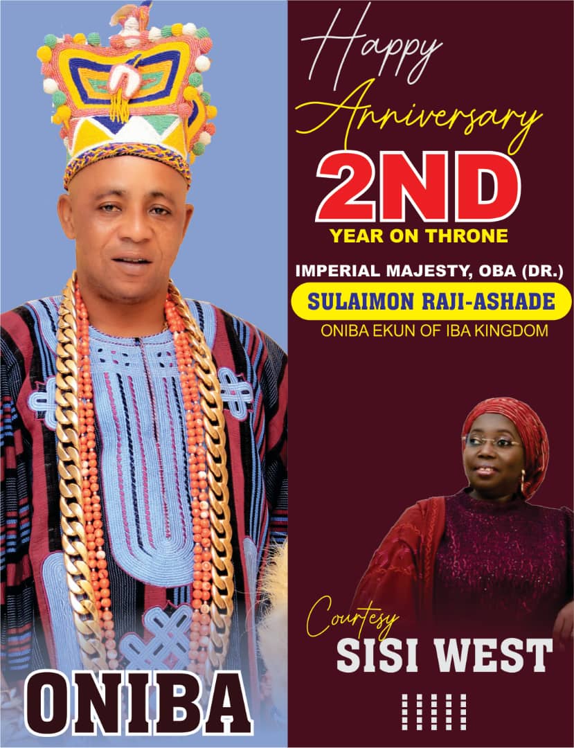 SeunSeunSunday1's tweet photo. Happy Anniversary of 2nd Year on Throne Oniba Ekun. https://t.co/NRAxdWDWgM
