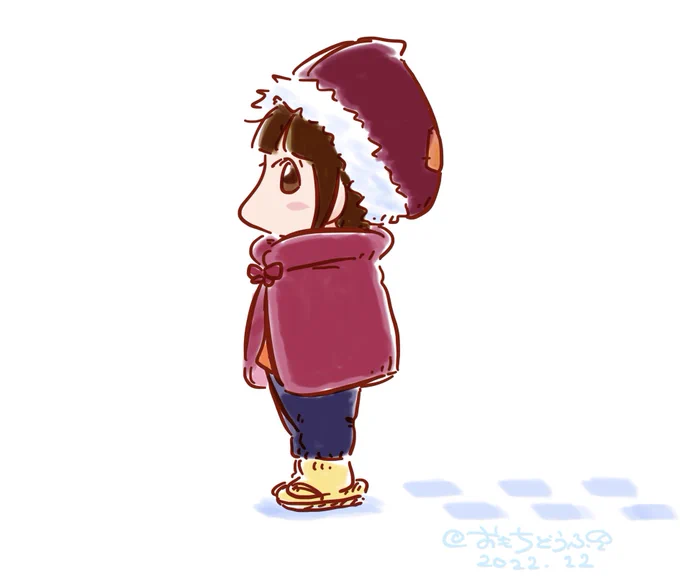 お疲れさまです(*'-`)今日もぽかぽかひなみちゃん〜明日はどこへ行こうかなっ(*'-`)ノノ#イラスト #子ども 
