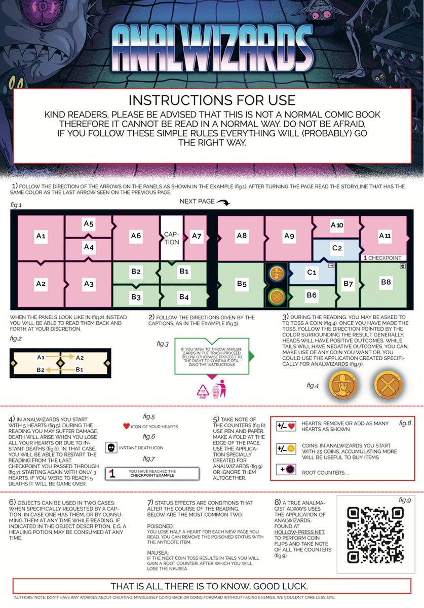 Hollow_Press's tweet photo. Anal Wizards
The comic-game book by Genchi's brothers @D_Genchi !
Fantasy, Trash, Nonsense!
Are you ready to become an Analwizard?!? https://t.co/YUl0aE8YNp
#fantasy #fantasyillustrations #fantasyboardgames #fantasygames #boardgame #boardgaming #gamebook #gamecomics #weirdgame https://t.co/gL0tFVNo8K