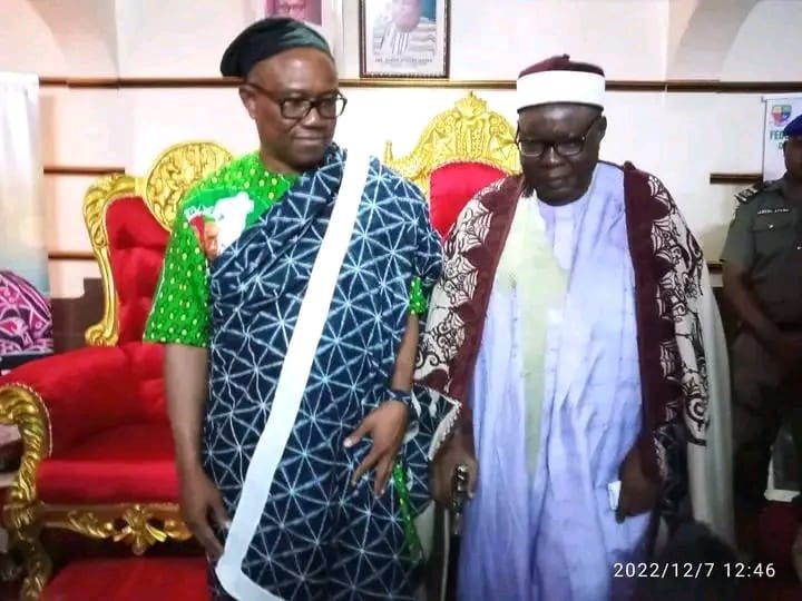 _DgPro's tweet photo. The #ObiDatti train landed in Taraba State today. H.E @PeterObi also paid royal visit at the Palace of the Aku UKA of Wukari, the paramount ruler of Kwararafa in taraba.

#ObiDattiInTaraba 
#LabourParty 
#POMM https://t.co/Rukvs8lg4o