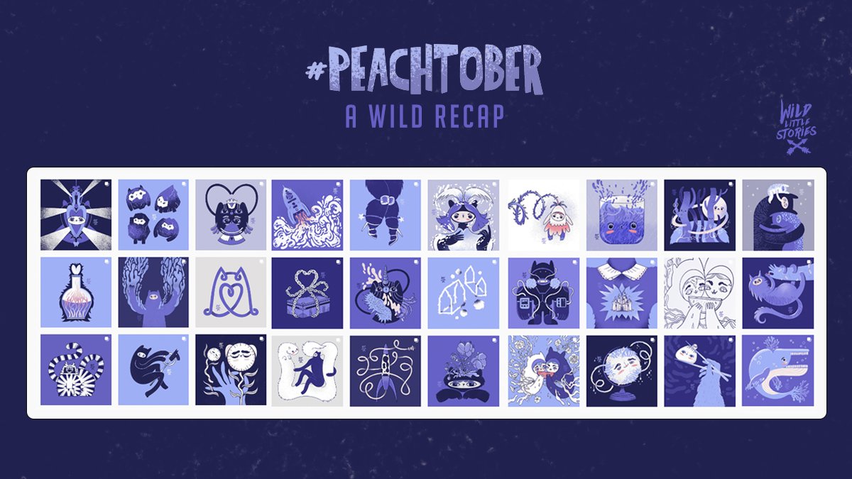 A little wild recap of #peachtober22 challange 2022💙🤍🥰🫶 Let me know which one is your favorite?🤩 
#peachtoberartchallange #artchallange #Illustrator #illustrationart #peachtober #Inktober