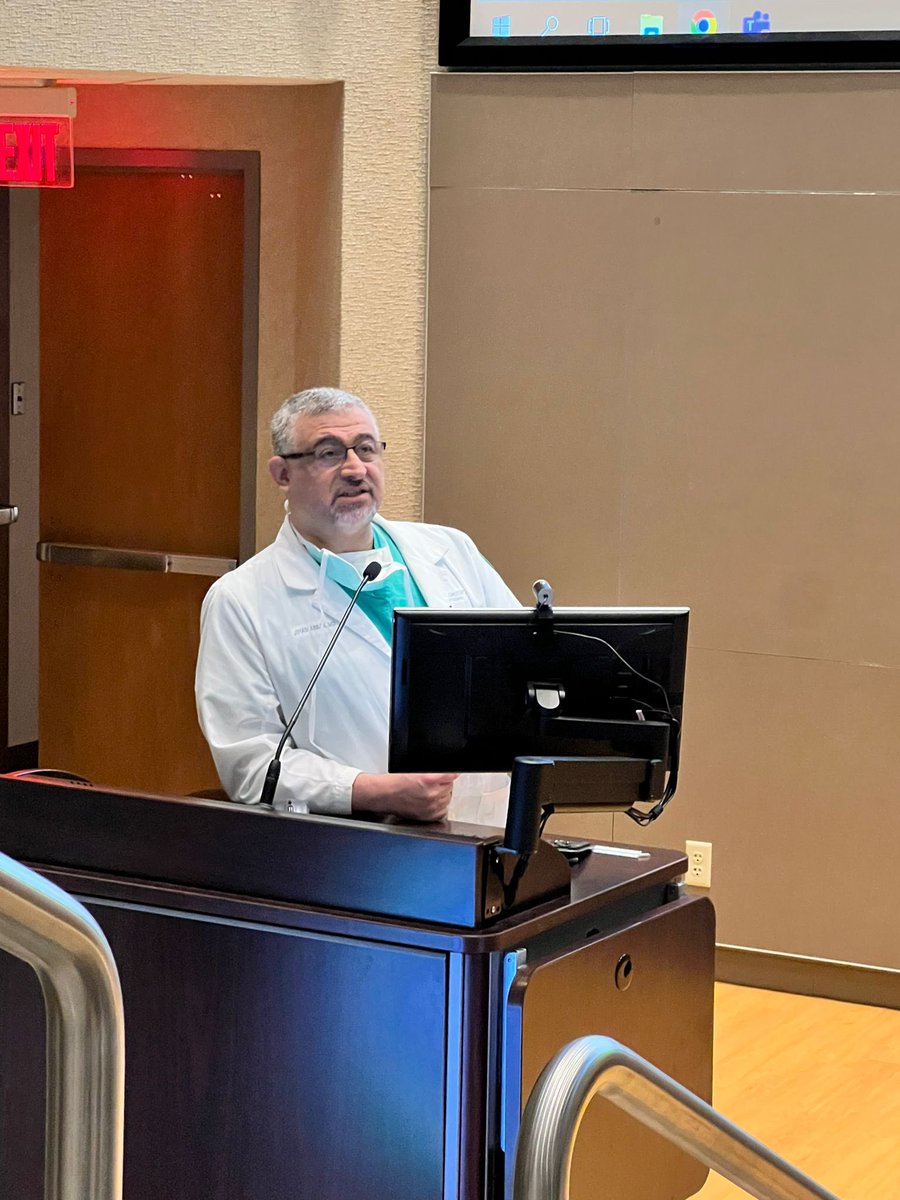 Dr Jihad Abbas, MD, FACS, Professor of Vascular Surgery at UTCOMLS giving the residents an excellent lecture on Hemodialysis Access Management! Remember, an ulcer over an AVF is a surgical urgency! #RocketSurgery