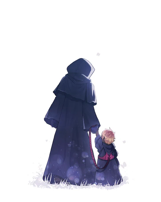 『エリクトニオスのさんぽ』というタイトルの絵でした!この時はまだラハブレアの顔が出ていなかったんですが、なんとかこの親子を描きたくて後ろ姿にした思い出があります。たくさん見ていただけてとてもお気に入りの絵です#今年も残りわずかなので今年一番伸びた絵を貼る 