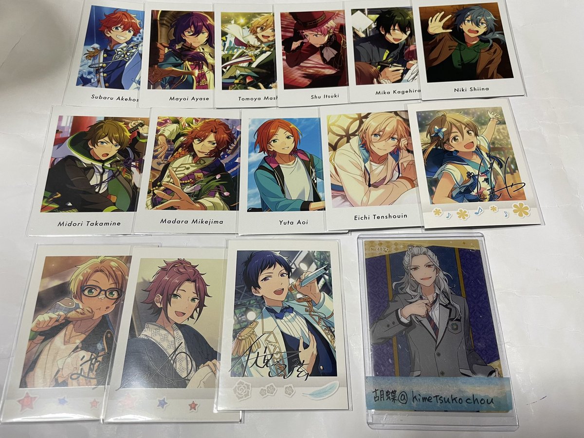 kimetsukochou's tweet photo. 【交換】あんスタ スナップミー エモカ メタカ クリカぱしゃこれ  ぱしゃっつ
ウエハース
             
《譲》千秋 宗 ひなた 真 真緒 ニキ みか 友也 こはく創 夏目 英智 弓弦 つむぎ 忍 晃牙 マヨイ スバル ゆうた 斑 翠 宙 なずな 鉄虎 アドニス

 《求》写真4枚目に記載

続きます⬇️ https://t.co/ULPttZ58J0