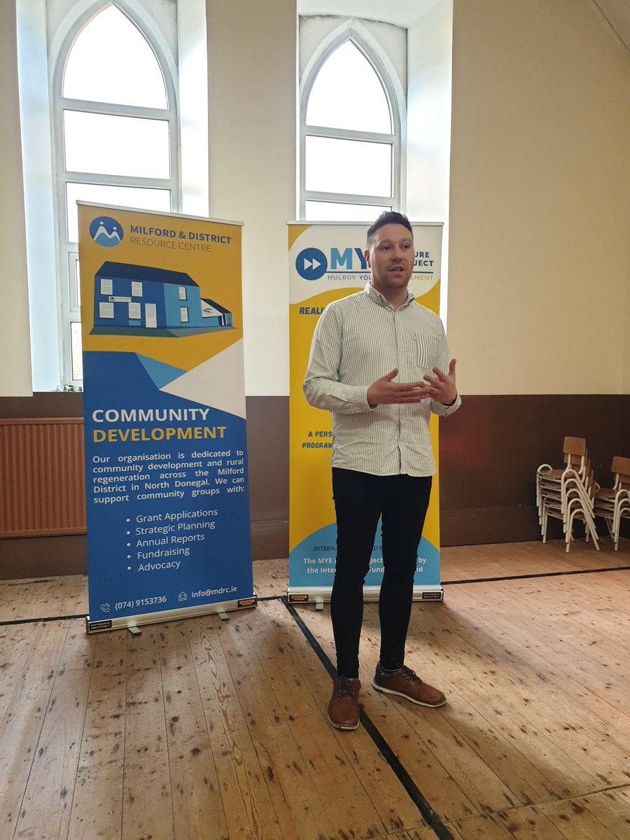 MDRC Manager Declan Meehan speaking about the benefit to young people we are already seeing as a result of the MYE Future Project. MDRC as an organisation assesses needs in the community & works to meet them. Thanks to @FundforIreland for making it possible! #Donegal