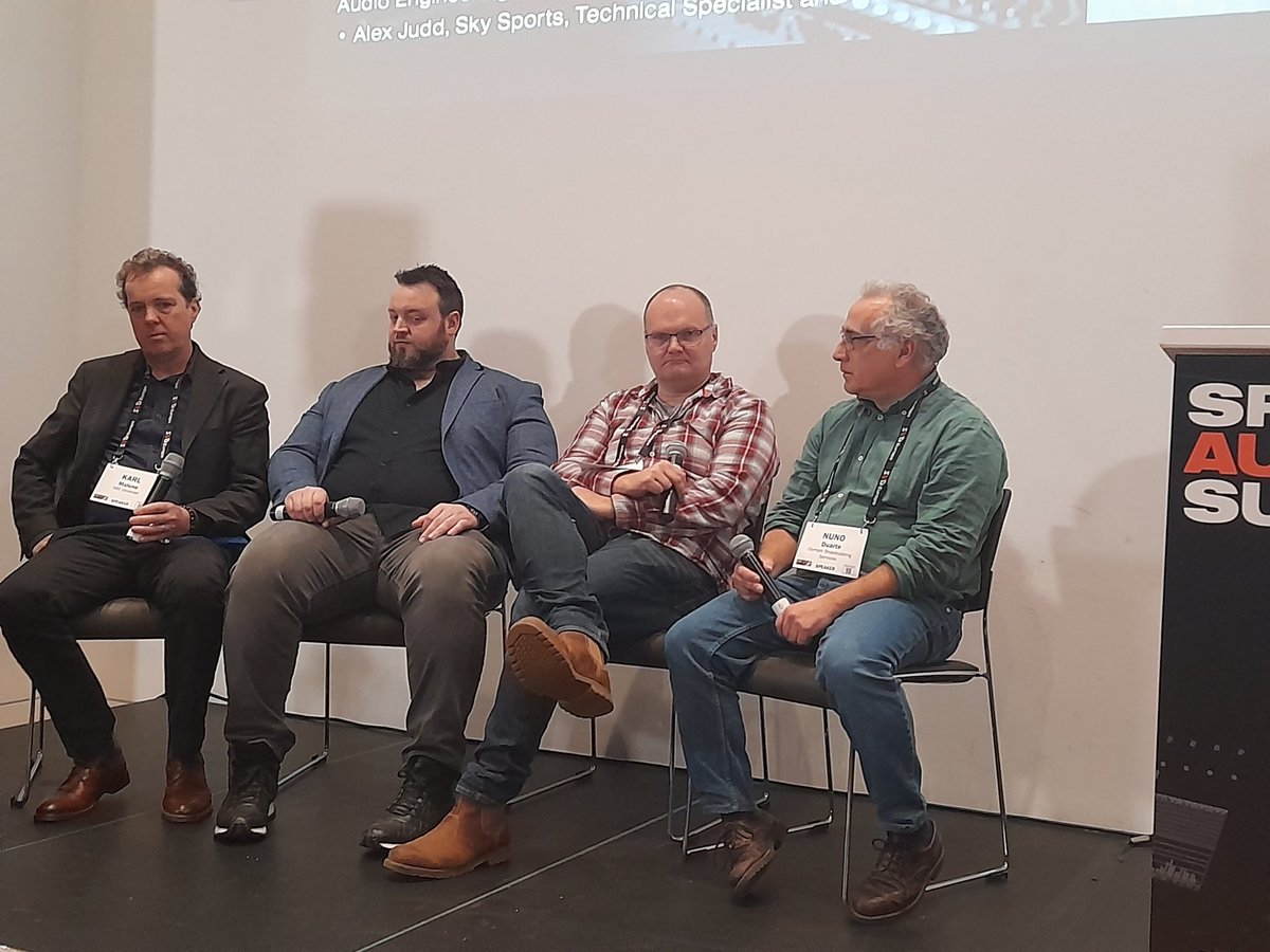 SVGEurope's tweet photo. 'We've delivered 5.1.4, but how can we refine that?'. That's the conversations we're having now - Neville Hooper, @NEPBroadcasting #SportsAudioSummit https://t.co/3HW1zG5eec