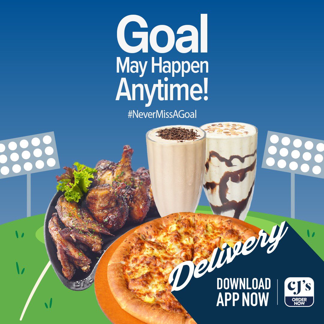 CJs__256's tweet photo. We’re so close to the end.. #NeverMissAGoal and enjoy every moment supporting your favorite team.. Craving for some mouthwatering meals 🤤 CJ’s delivery got you sorted, download CJ’s app and enjoy free delivery 🫂🎉⚽️
#cjs
#nevermissagoal
#cjsdelivery https://t.co/KYqgnFamdp