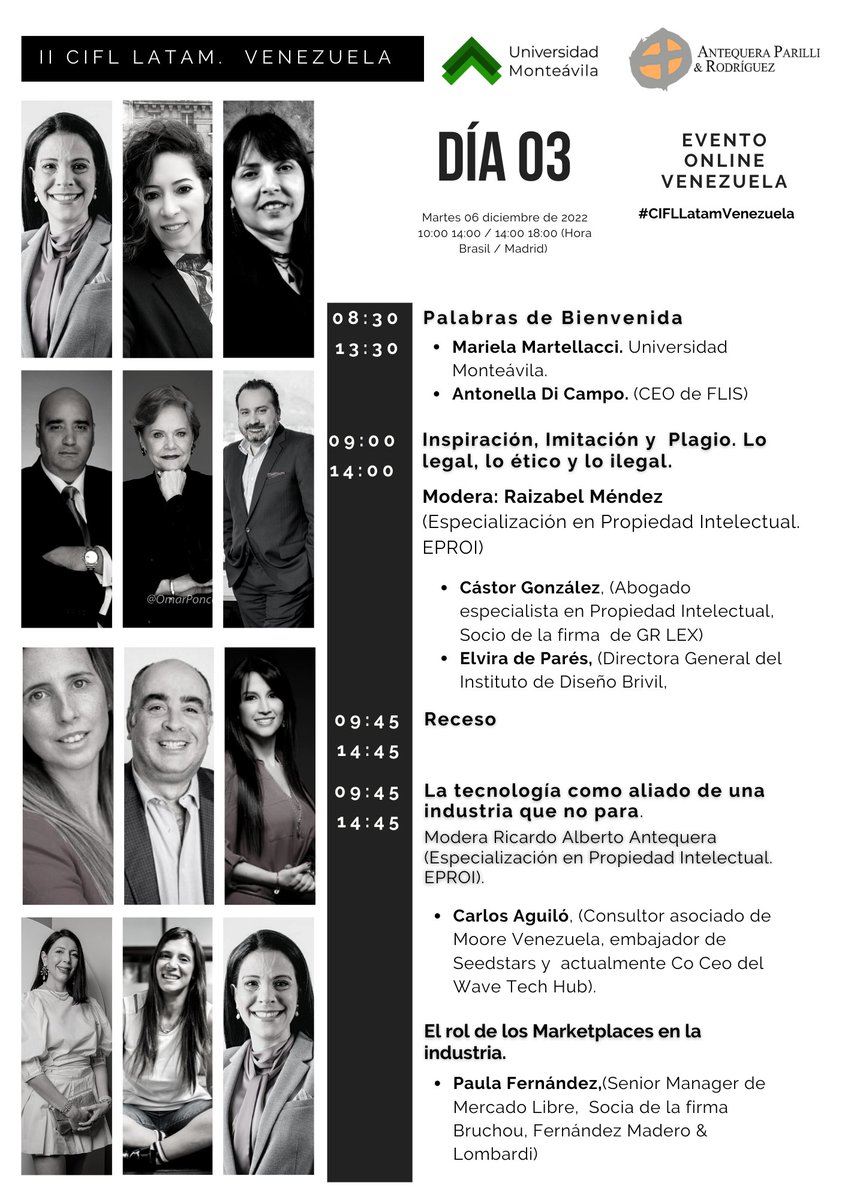 Está en directo el 3er día del II Congreso Internacional Fashion Law LATAM. 

Hoy corresponde a Venezuela.

Acceso bit.ly/3HhFCH5

#FLISpain #FashionLawInstituteSpain #CIFLLatam #IICIFLLatam2022 #CIFLLatamVenezuela