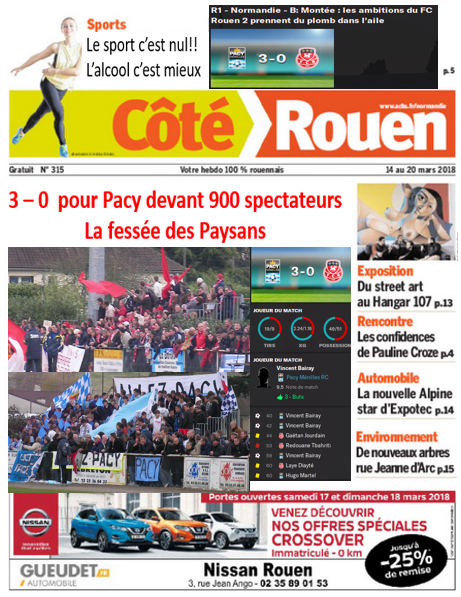 comedien7829's tweet photo. #FM23 #allezpacy #FCR #rouen #R1 #pacy
6 11 2022 - Pacy explose le FCR2 3 à 0 et prend seul la tête de la R1 Normandie B https://t.co/wzE91PyRjn